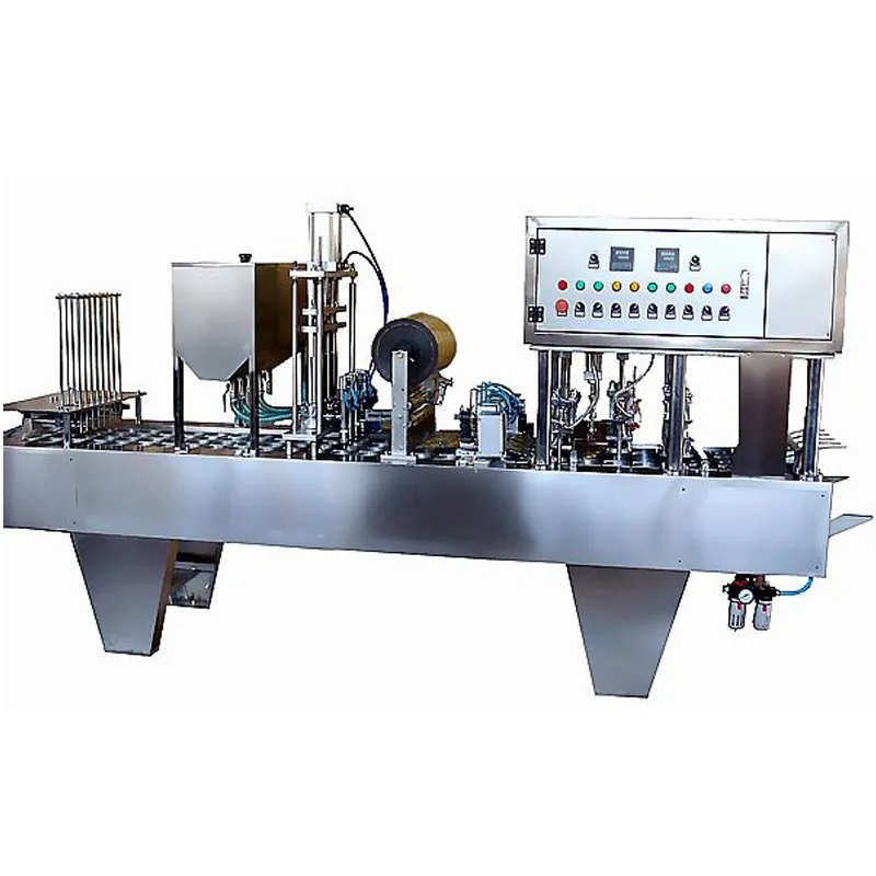 10000per Hour Automatic Small Cup Honey/Yogurt/Jelly/Juice/Milk/Curd Cup Filling Sealing Machine