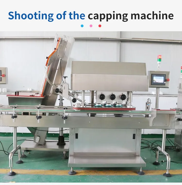 120 Bottle/Min Siemens PLC Full Automatic Round Square Bottle Capping Machine