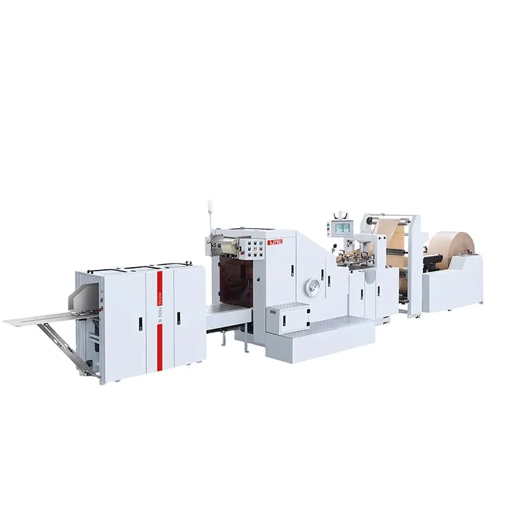 2021 Popular Square Bottom Paper Bag Making Machine for Fast Food Bag