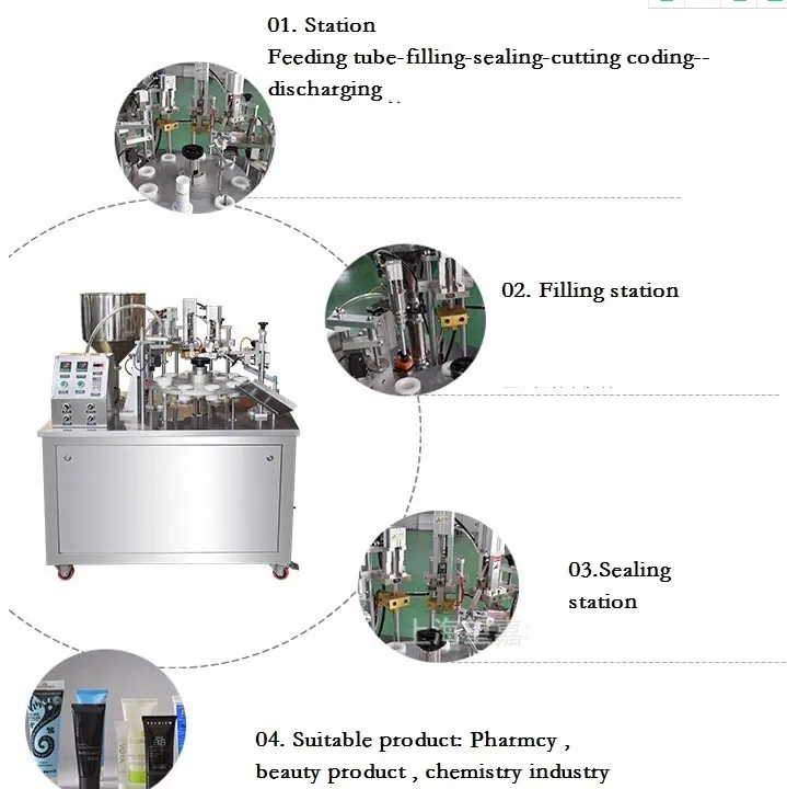 Automatic Liquid Glue Tube Filler and Sealer Epoxy Resin Ab Adhesive Mini Super Glue 502 Filling Machine