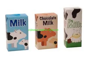 Automatic Milk Juice and Yoghurt Carton Box Filling Packing Machine