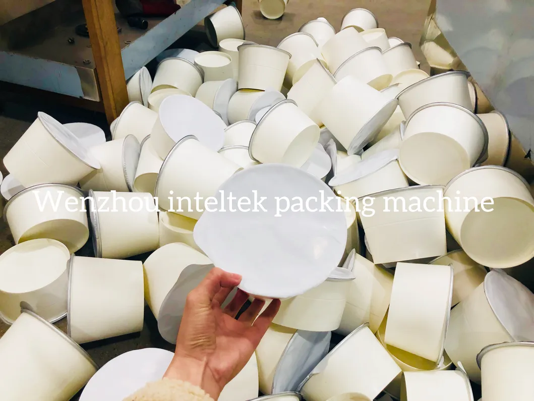 Automatic Rice Puff Paper Cup Sealing Packing Machine