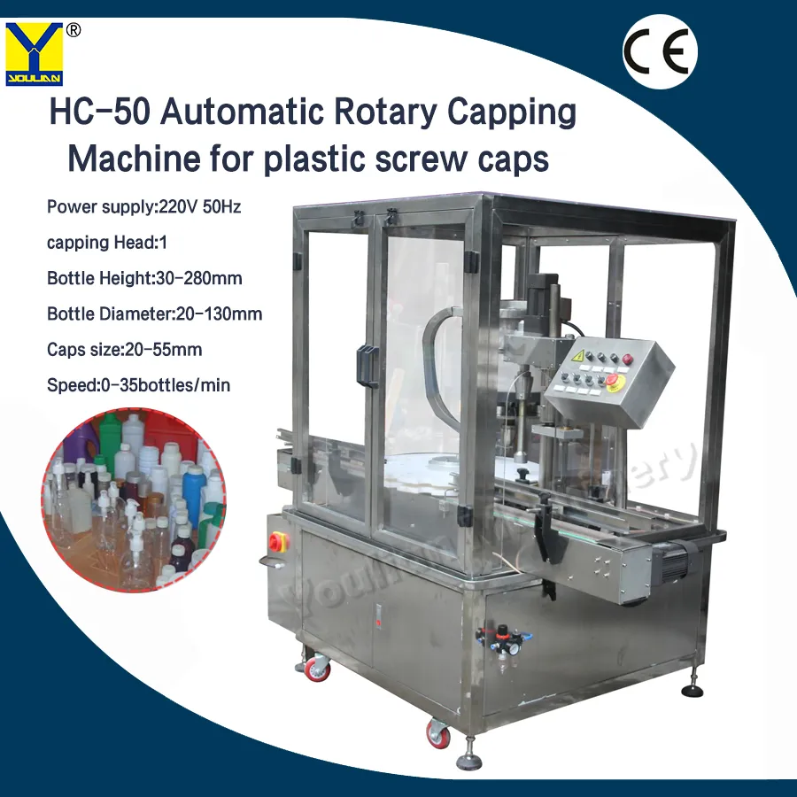Automatic Rotary Capping Machine with Protection Cover (HC-50)