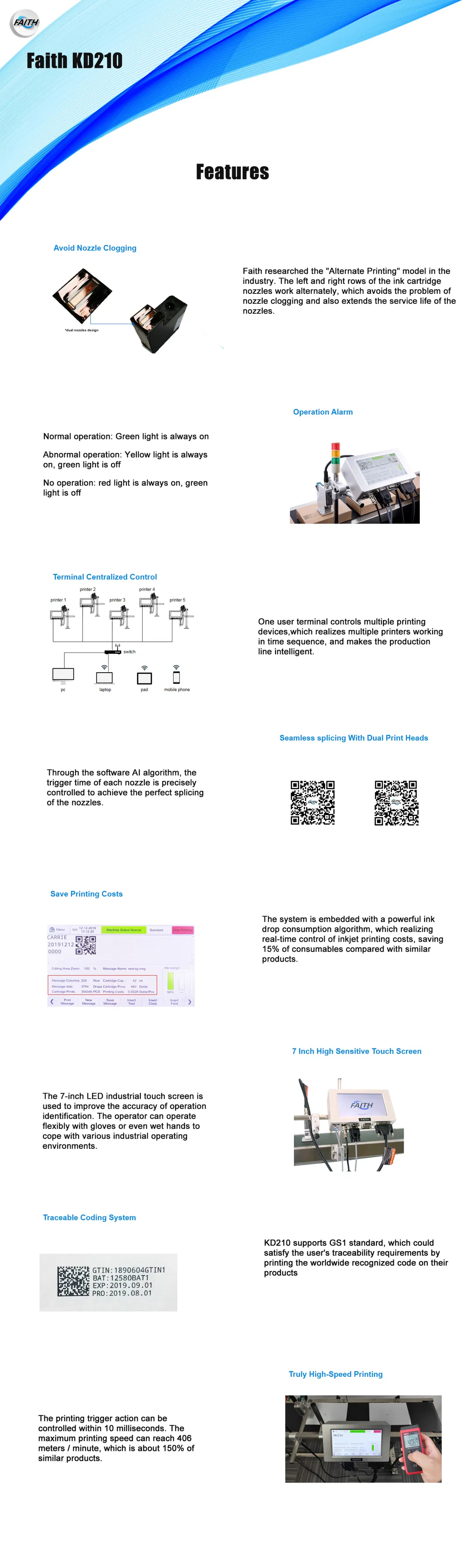 Automatic Small Portable on Line Sojet Elfin Tij Thermal Inkjet Printer Lids Date Printer with Conveyor
