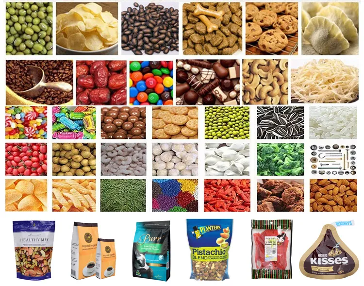 Automatic Zipper Pouch Beef Jerky Rotary Packaging Machinery with Elevator