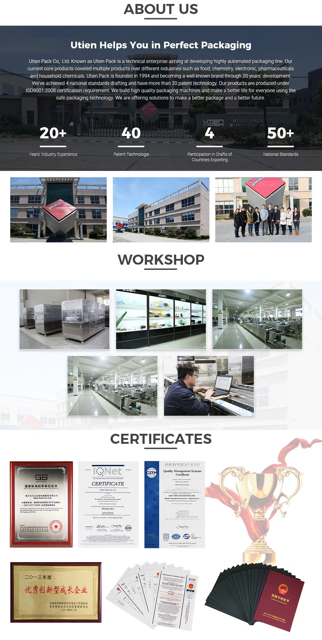 China Factory Fg 020/040 Series Tray Pack Machine with Good Quality