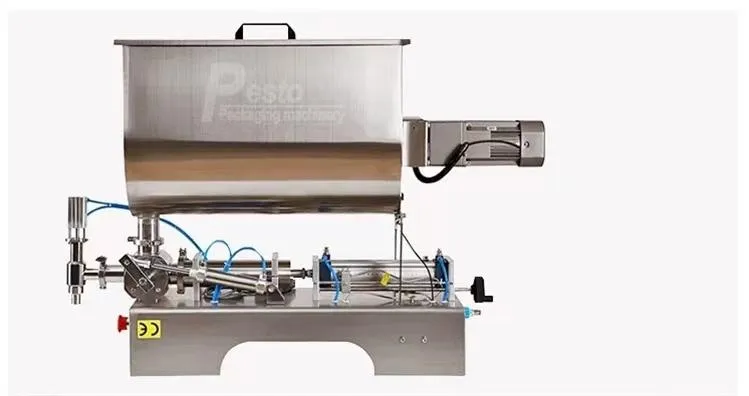 China Good Supplier Semi Auto Horizontal Chilli Sauce, Ground Beef, Jam, Ketchup Mixing Filling Machine