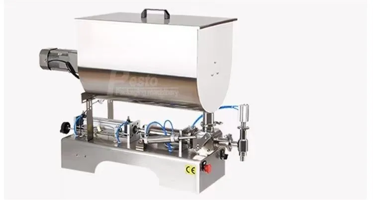 China Good Supplier Semi Auto Horizontal Chilli Sauce, Ground Beef, Jam, Ketchup Mixing Filling Machine
