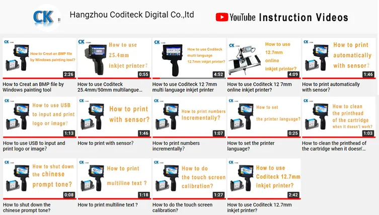 Coditeck 12.7mm English Tij Printer