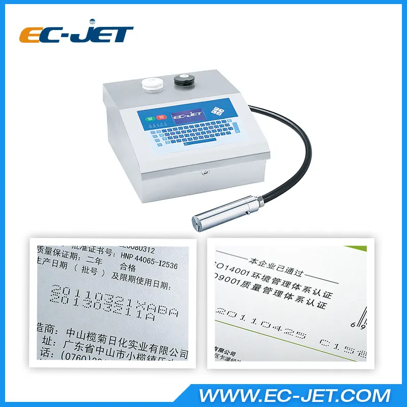 Continuous Chinese Date Code Industrial Coding Machine with Compatible Linx Ink (EC-JET500)