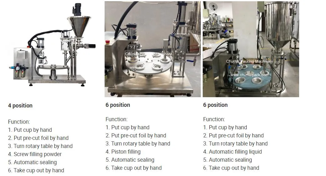 Customized Semi Automatic Rotary Roll Film Jelly Cup Plastic Cup Sealing Machine