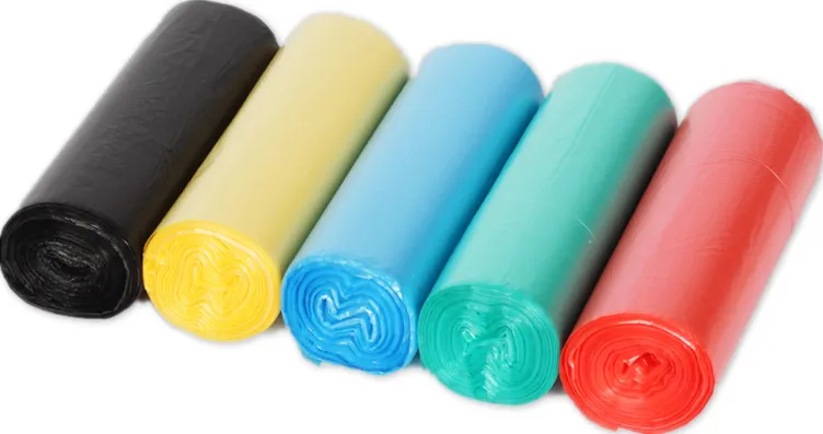 Double Line Coreless in Roll Plastic Garbage Bag Making Machine