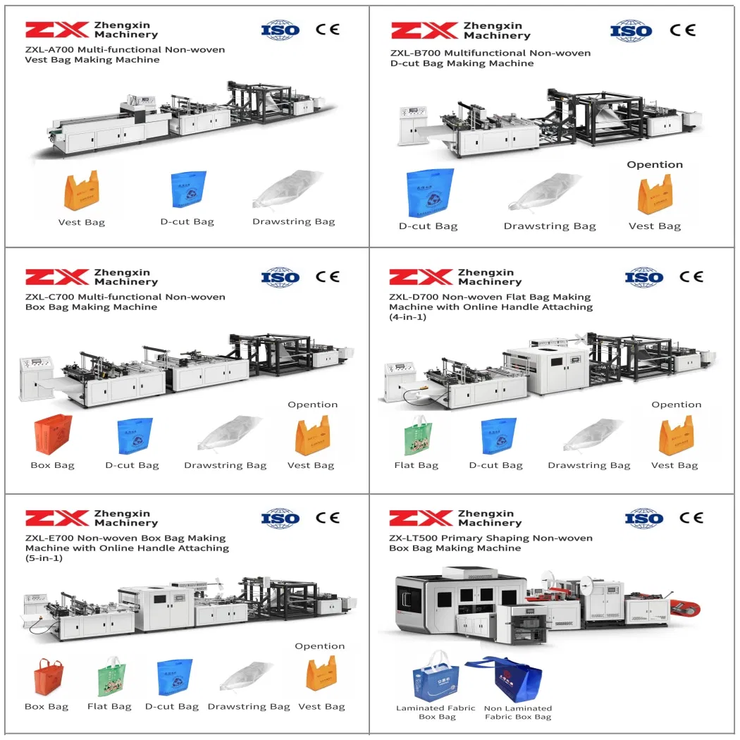 Double Line Non Woven Pouch Bag/Tote Cooler Lunch Bag/Hand Bag/Canvas Bag /Pizza Box Bag/Glove Bag/Gift Box Bag/Making Machine