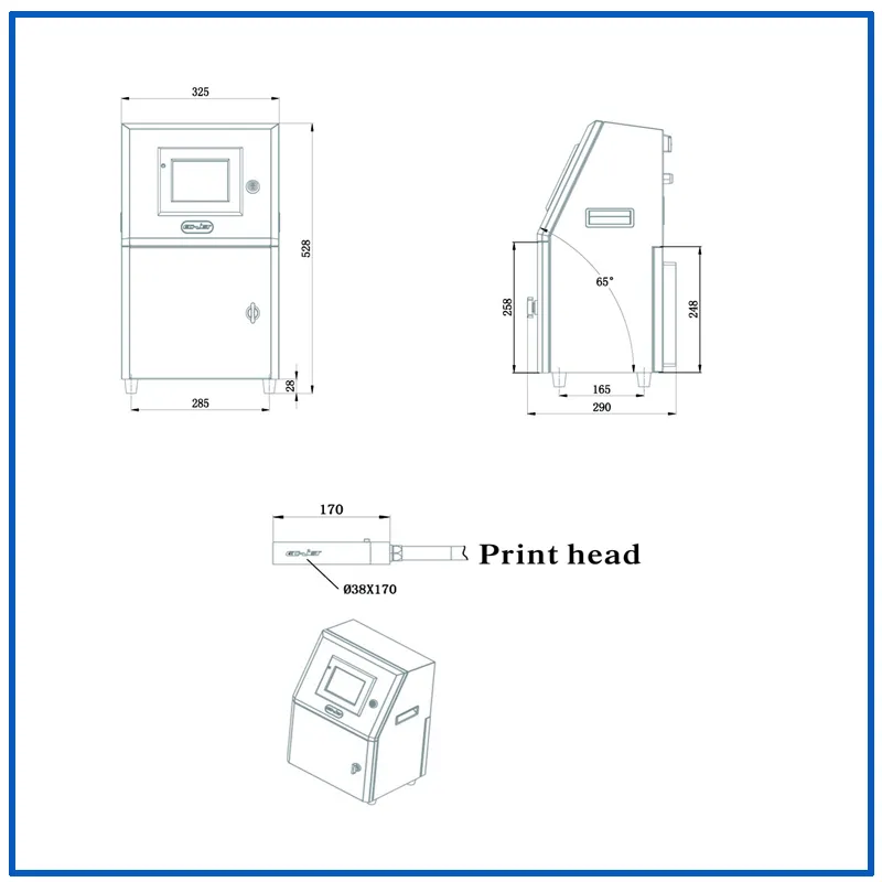 Expiry Date Coding Machine Continuous Inkjet Printer for Glass (EC-JET1000)