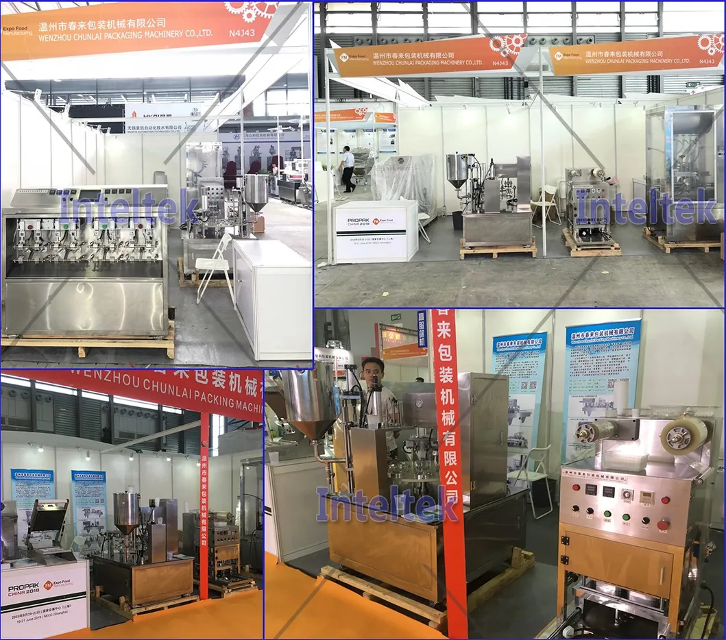 Factory Price Automatic Plastic Roll Film Water Milk Jelly Cup Bowl Filling Sealing Machine