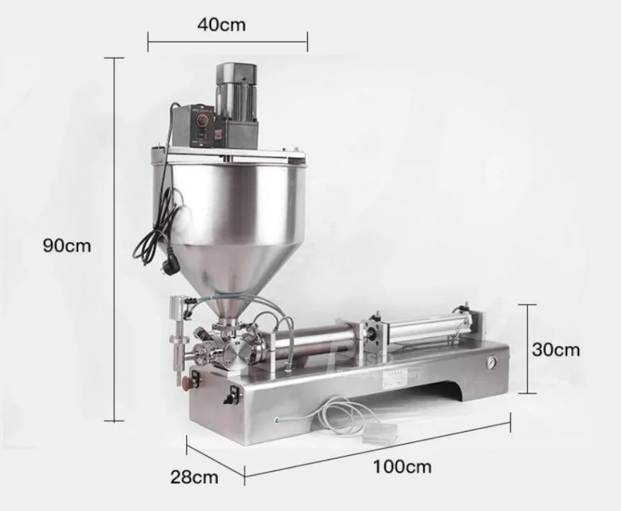 Factory Price Semi Auto Mixing Sauce Products and Oil Products Filling Machine