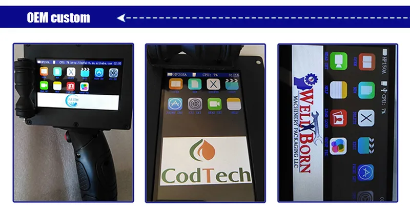 Faith 600dpi High Speed Handheld Inkjet Printer for Package Boxes