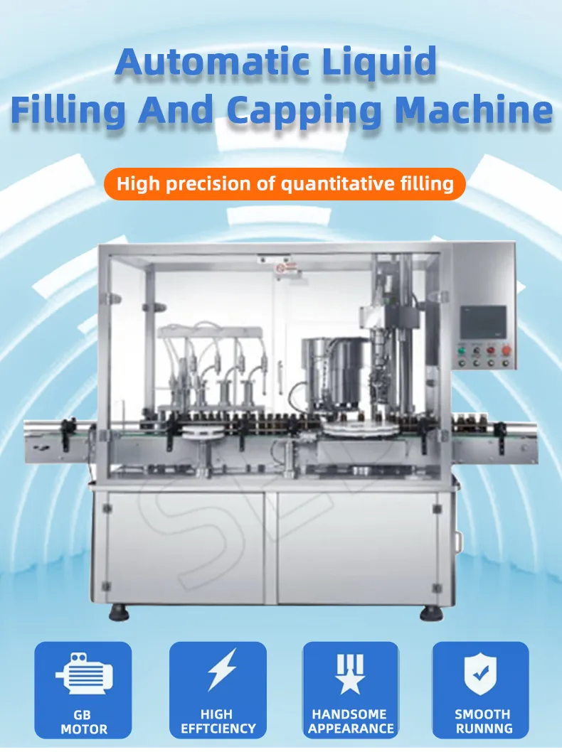 Fully Automatic Liquid Filling Machine Bottle One Year Warranty
