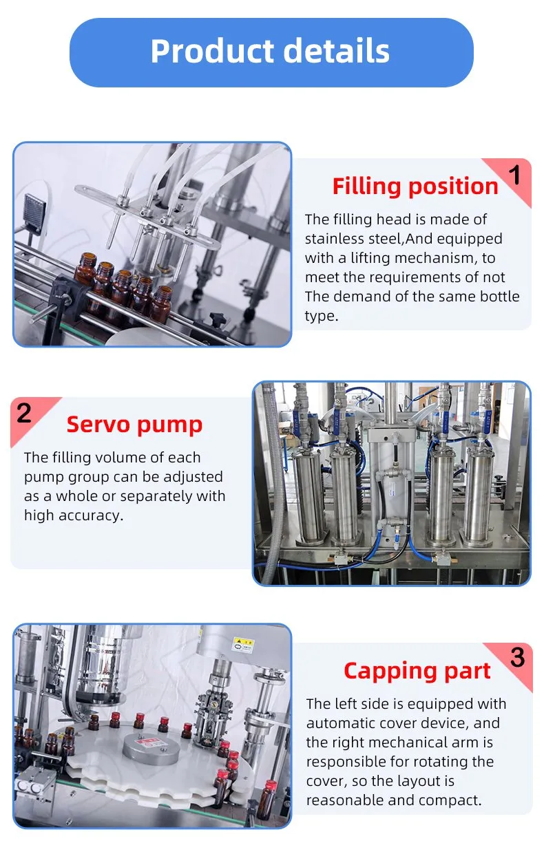 Fully Automatic Liquid Filling Machine Bottle One Year Warranty