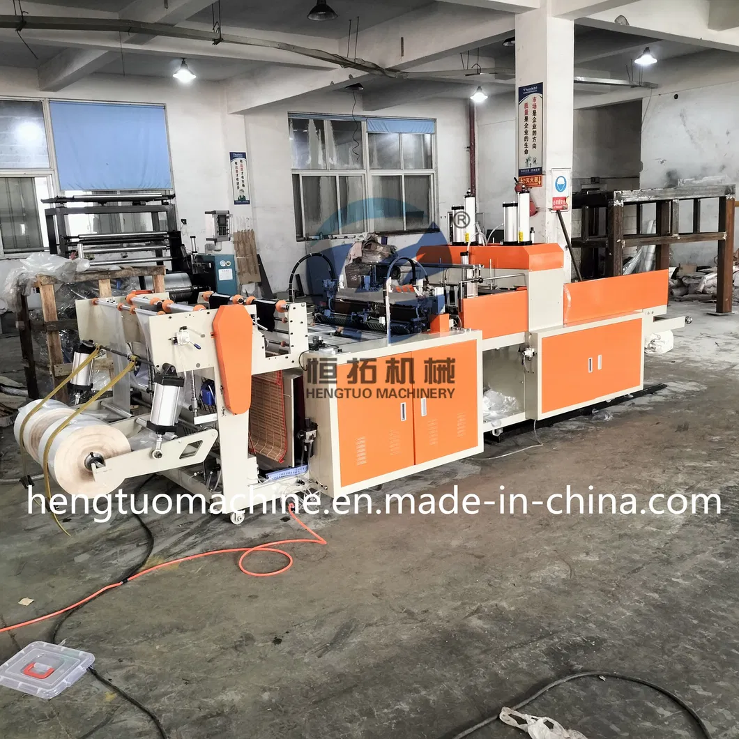 Hengtuo Brand Automatic High Speed Heat Sealing Heat Cutting for Vest T-Shirt Shopping Bag Making Machine 450*2