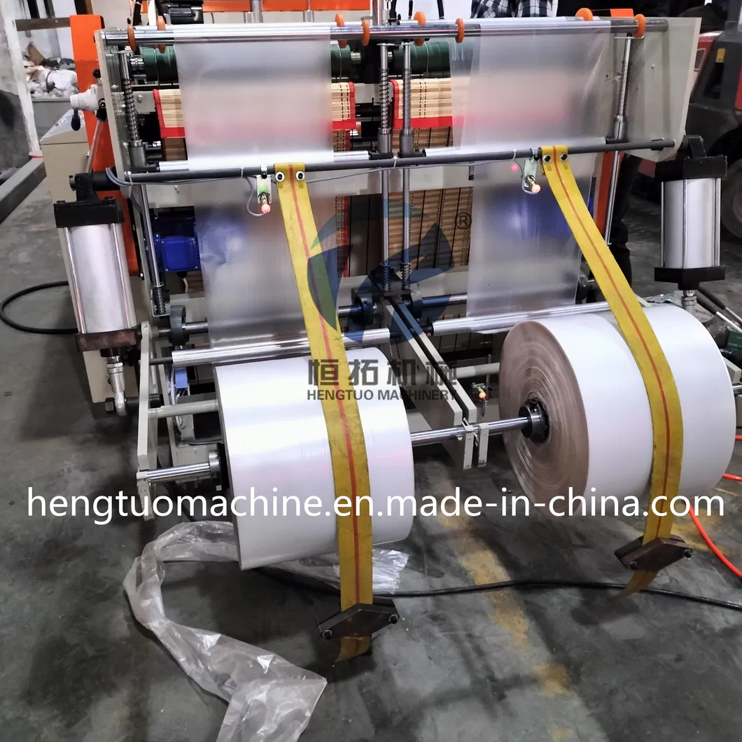 Hengtuo Brand Automatic High Speed Heat Sealing Heat Cutting for Vest T-Shirt Shopping Bag Making Machine 450*2