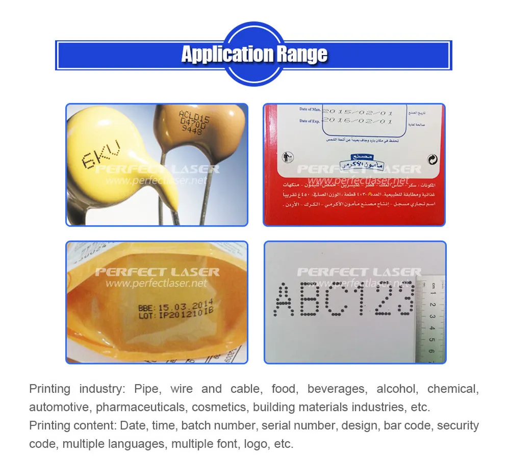 High Performance 1-4 Lines Batch Expiry Date Cable Aluminum Cans Inkjet Coding Machine