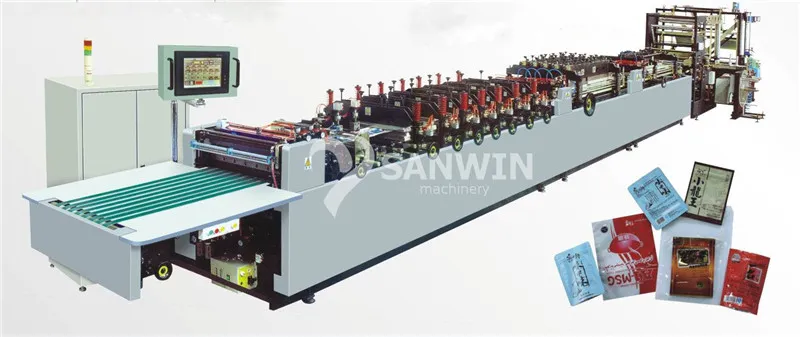 High Speed Plastic Laminating Film Gusset Stand up Zipper Pouch Making Machine