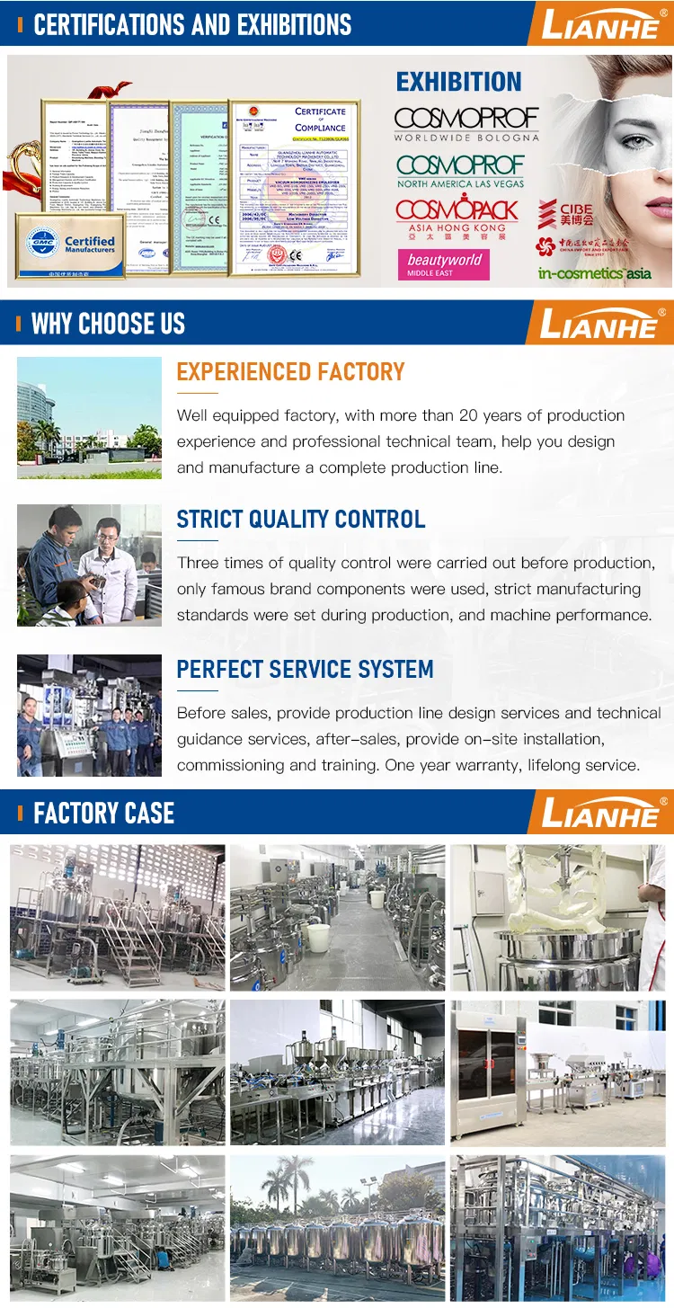 Horizontal Self-Suction Shower Jel Shampoo Filling Machine