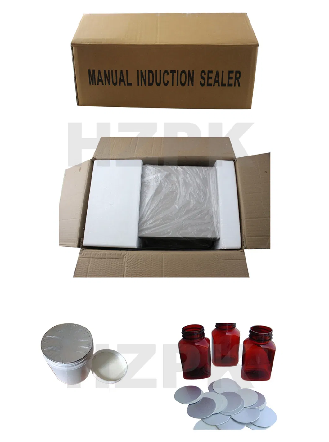 Hzpk Dcgy-1000 Automatic Can Packing and Induction Sealing Machine