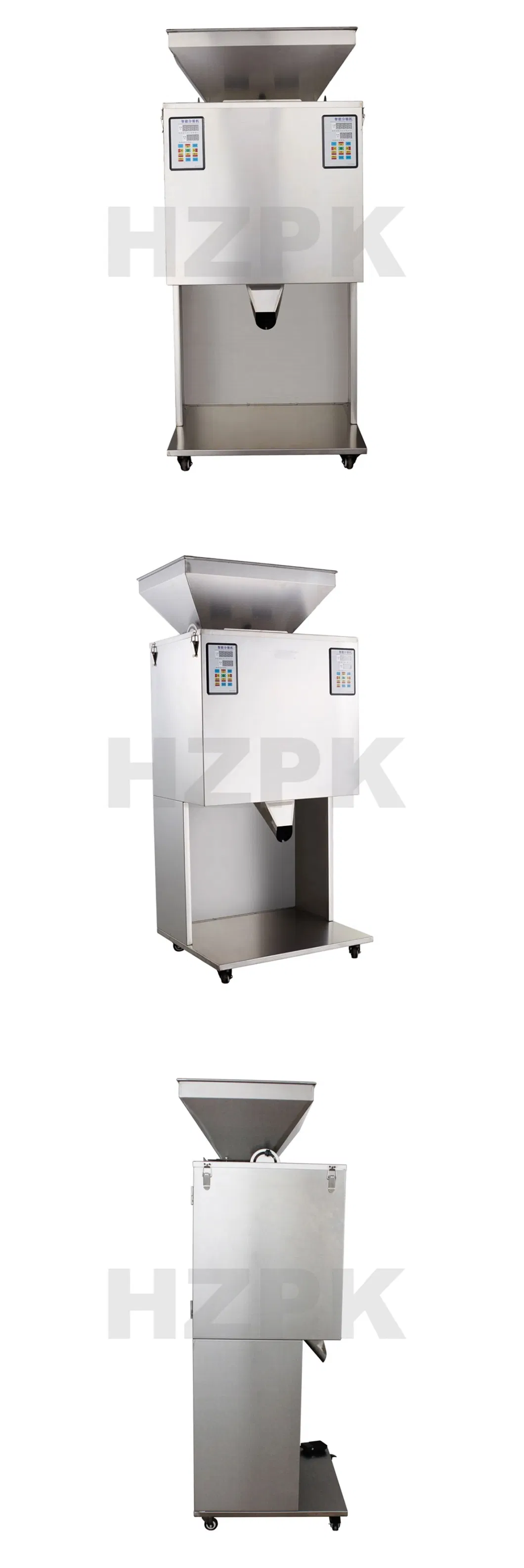 Hzpk Hzgf-2000 Plastic Glass Bottle Granule Weighing and Packing Filling Machine