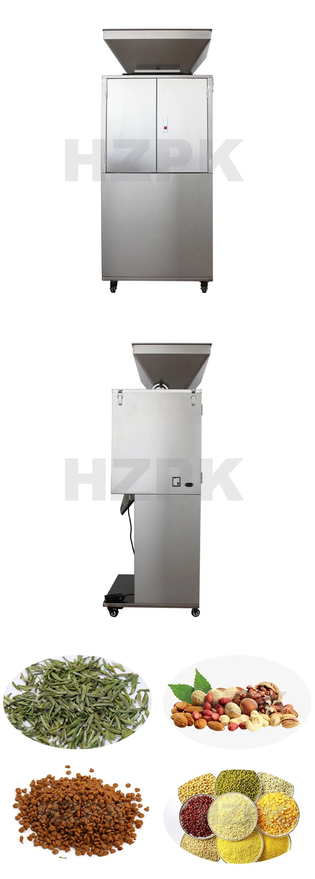 Hzpk Hzgf-2000 Plastic Glass Bottle Granule Weighing and Packing Filling Machine