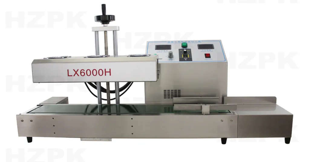 Hzpk Lx6000h Automatic Food Plastic Glass Can Bottle Jar Cap Lid Aluminum Foil Induction Packaging Sealer Sealing Machines Price