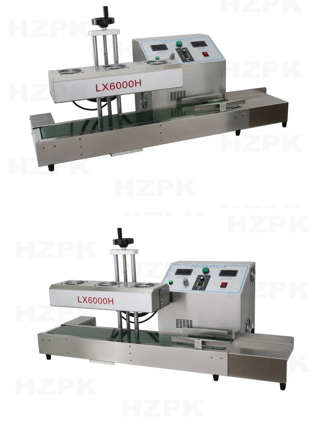 Hzpk Lx6000h Automatic Horizontal Auto Cap Aluminum Foil Food Induction Sealing Packaging Machine