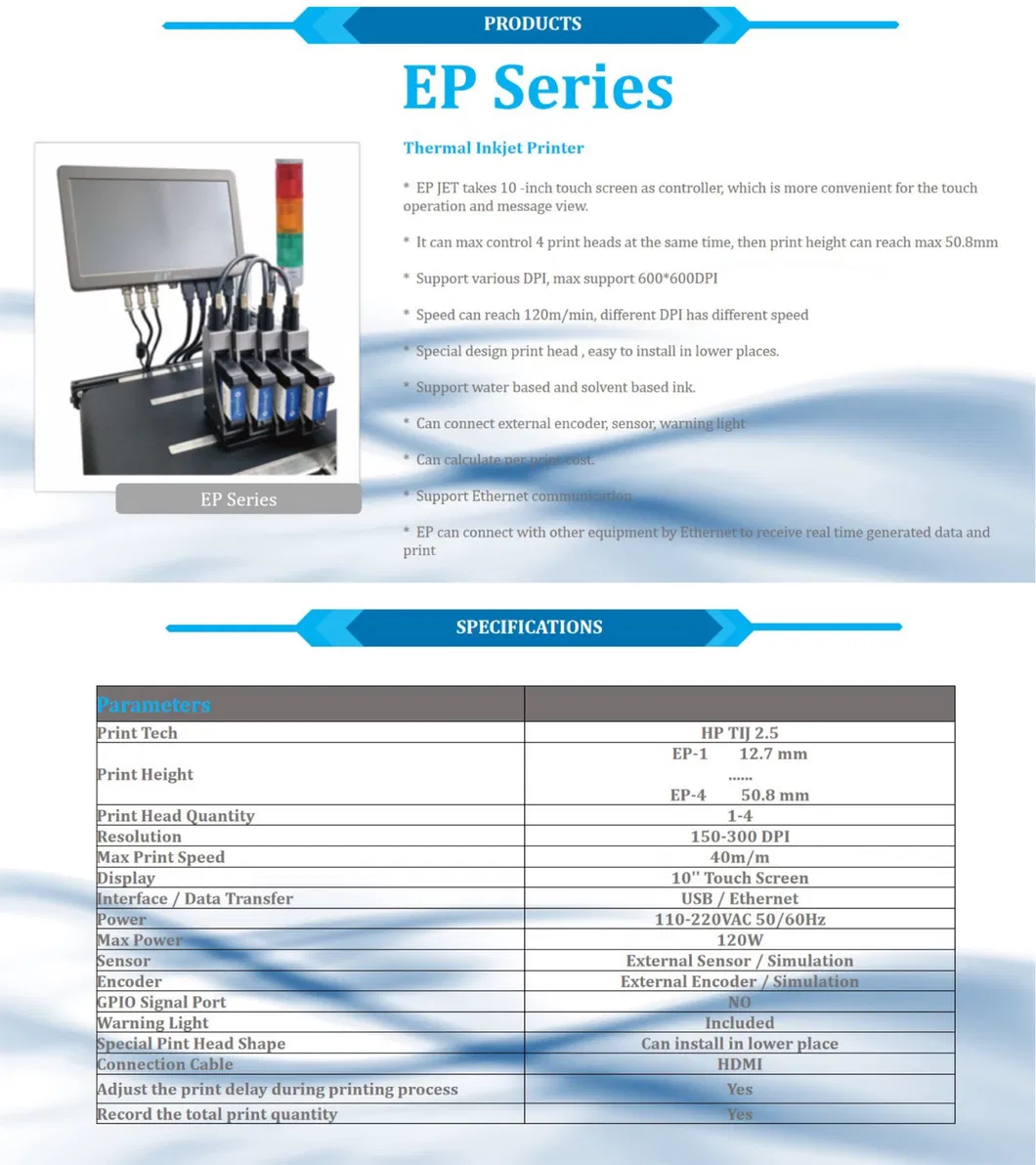 Loogal 4 Printhead Multi-Language Digital Thermal Inkjet Printer Coding Machine
