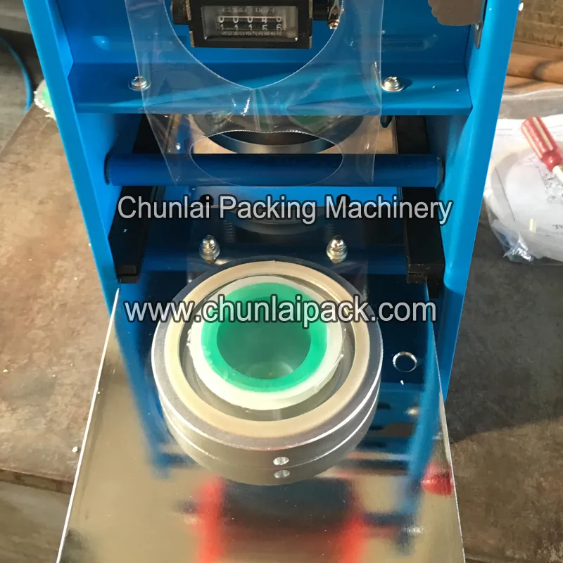 Manual Yogurt Bubble Tea Juice Paper Plastic Cup Sealer Hand Held Cup Sealing Machine