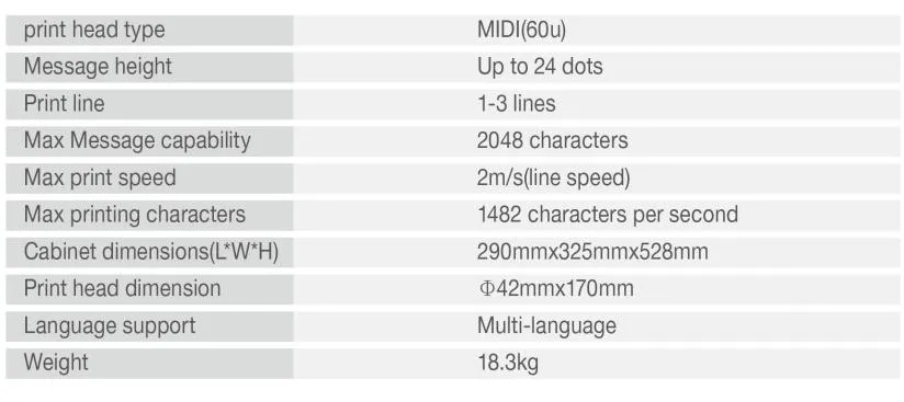 Multi-Language Continuous Ink-Jet Printer for Expiry Date Printing (EC-JET1000)
