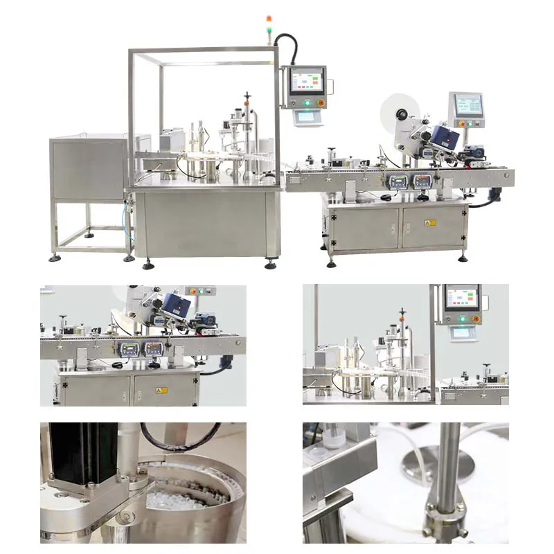 Nucleic Acid Diagnostic Preserve Fluid Tube Filling Capping and Labeling Machine
