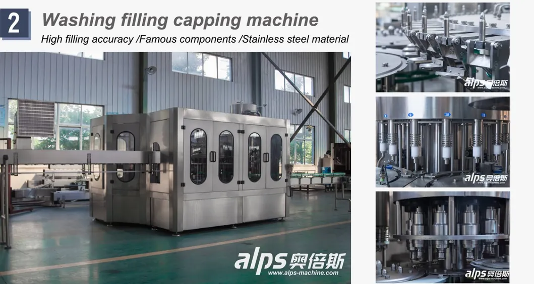 Pet Glass Bottle Sparkling Natural Pure Water Filling Bottling Machine