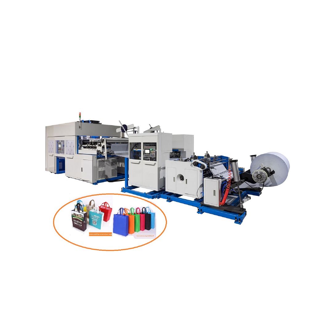 PP Biodegradable Fabric Nonwoven Handle Box Bag Maker Making Machine Made in China Factory Price