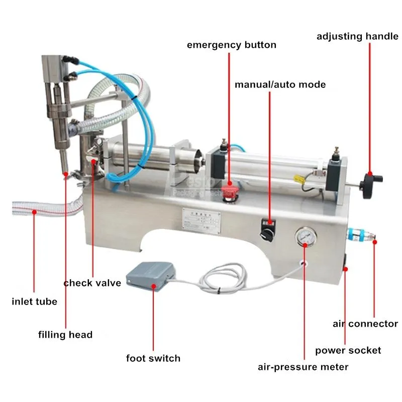 Semi Auto Shampoo/Drink/Water/Oil/Bottle Filling Machine with High Quality
