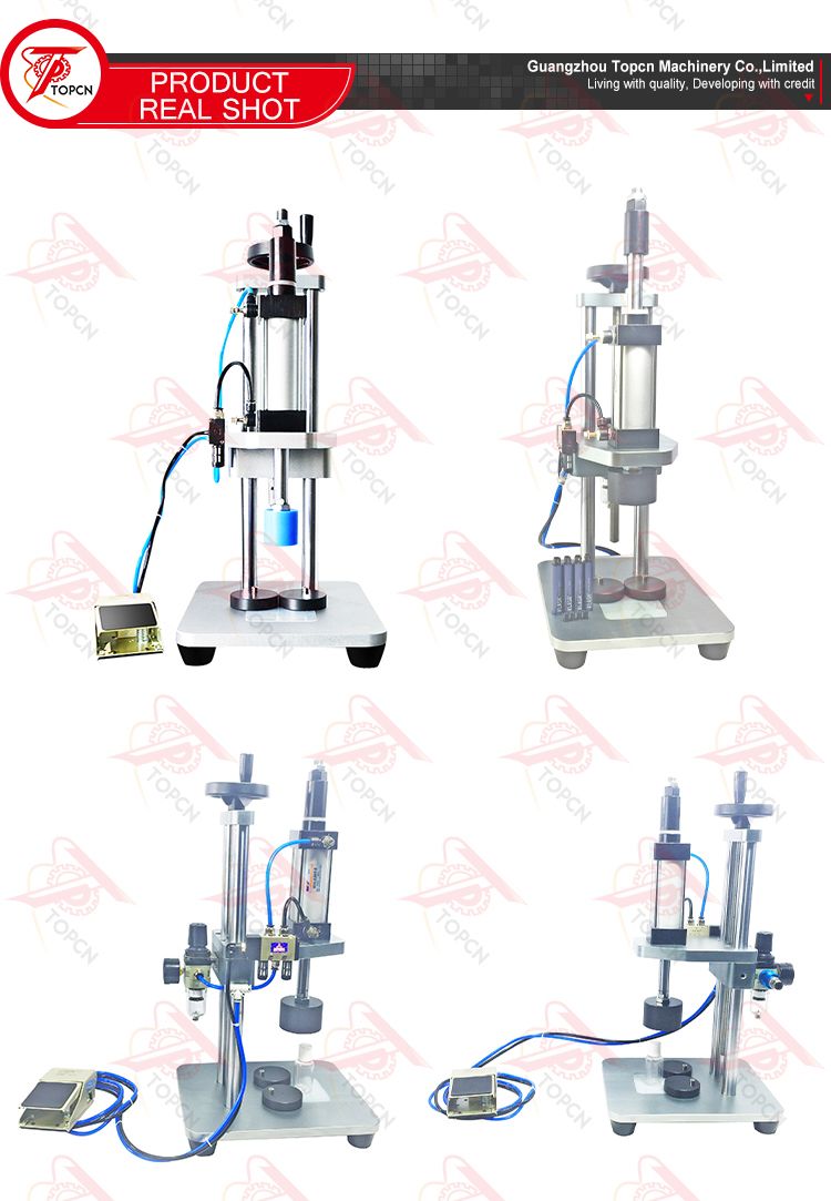 Semi Automatic Pneumatic Plastic Bottle Sealing Pressing Plug Cork Capping Machine