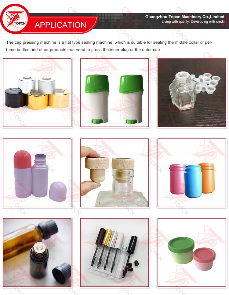 Semi Automatic Pneumatic Plastic Bottle Sealing Pressing Plug Cork Capping Machine