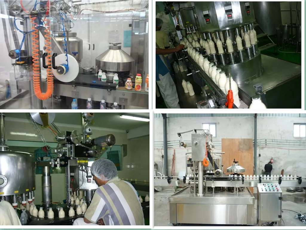 Soy Milk Bottle Filling and Aluminum Foil Sealing Machine