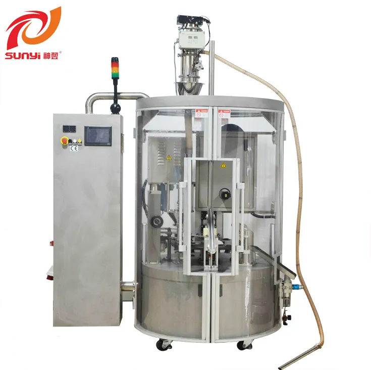 Sunyi Factory Selling Rotary Type Fully Automatic Good Quality Coffee Capsule Filling Sealing Packing Machine for Nespresso K-Cup Lavazza Dolce Gusto