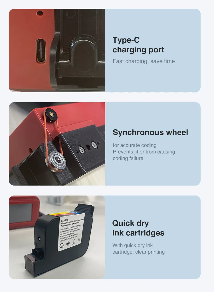Tij Portable Low Cost Digital Data-Coding Desktop Mini Inkjet Label Printer on Sale