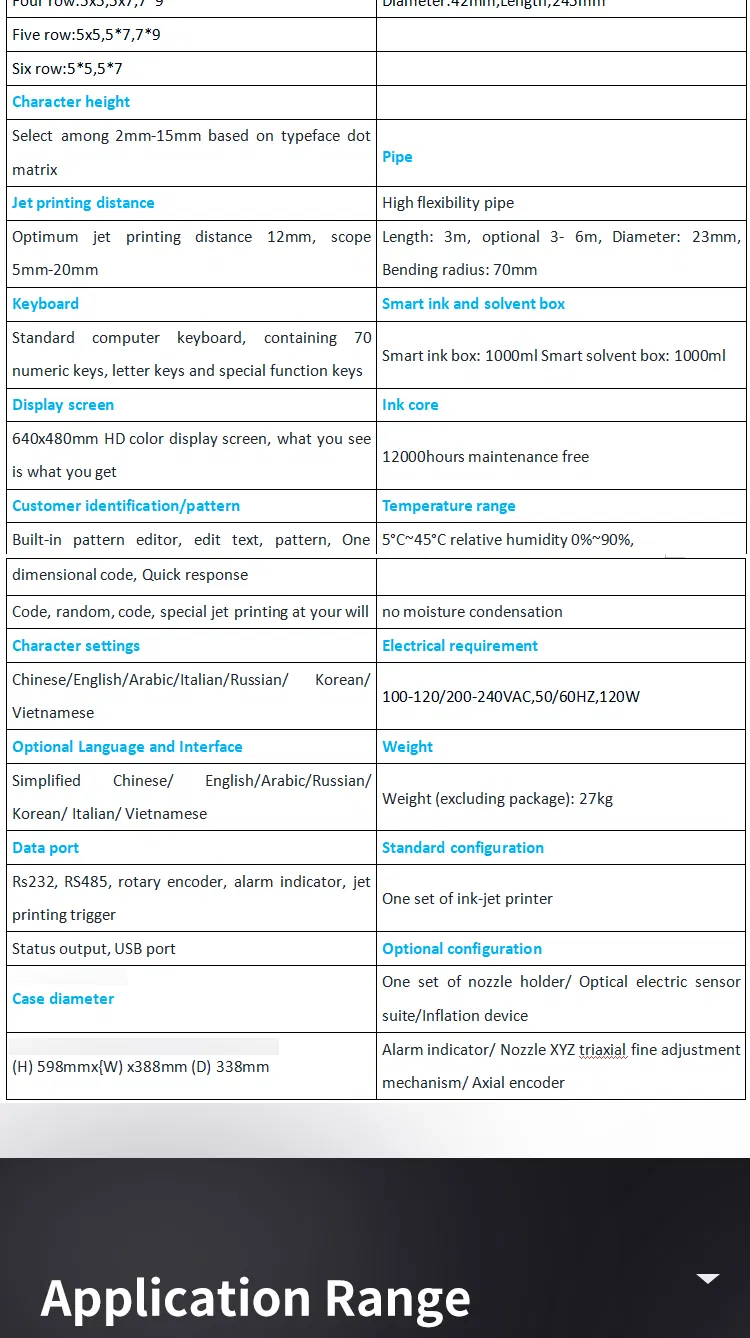 Touch Screen Cij Printer Tx600 Inkjet Printer Printing Machine for Plastics/Aluminum