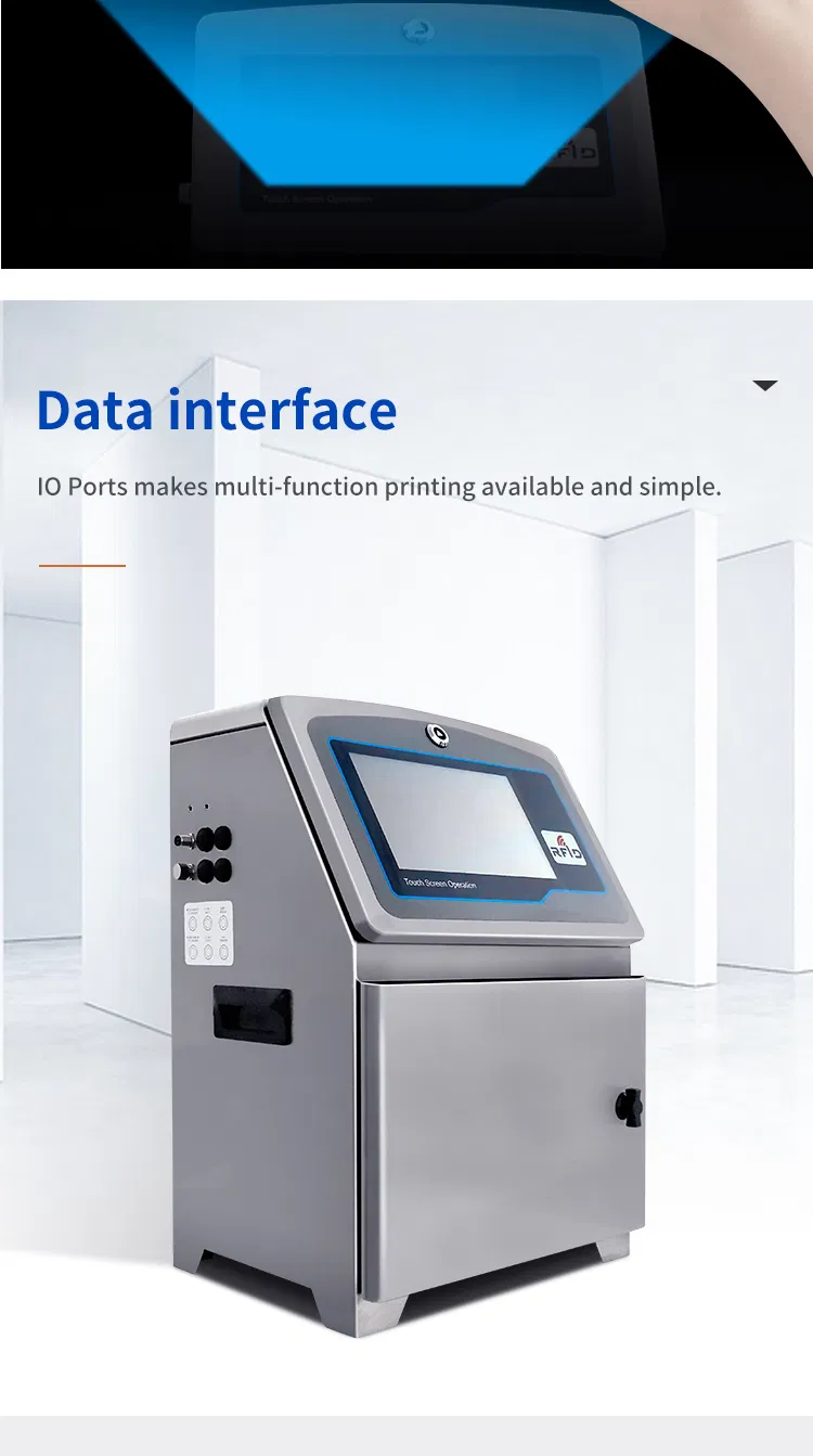 Touch Screen Cij Printer Tx600 Inkjet Printer Printing Machine for Plastics/Aluminum