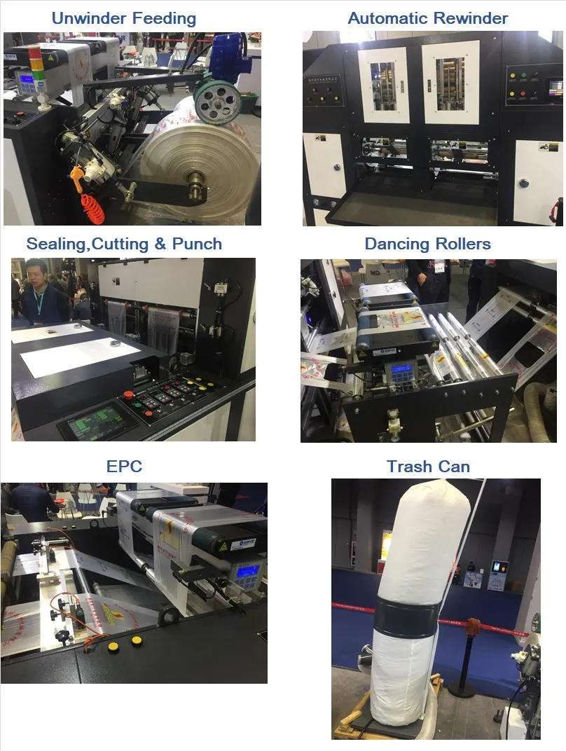 Touch Screen Servo Motor Control Poly PLA Pbat T Shirt Vest Bag Shopping Bag Handle Bag Making Machine