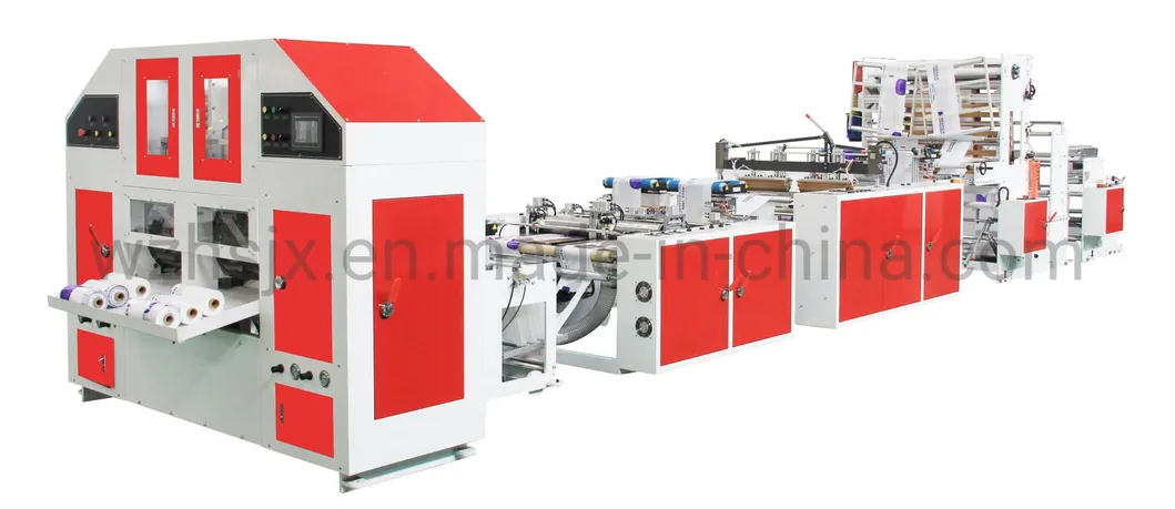 Two Lines Automatic T-Shirt Vest Shopping Bag on Roll Bag Making Machine