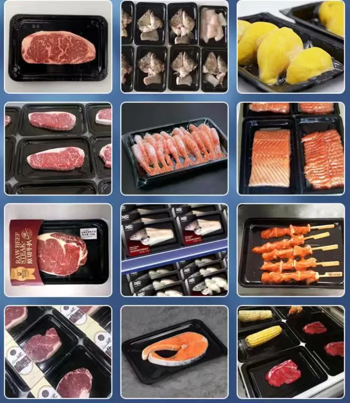 Vertical Type Vsp Vacuum Skin Packaging Machine Skin Pack Machine Meat Seafood